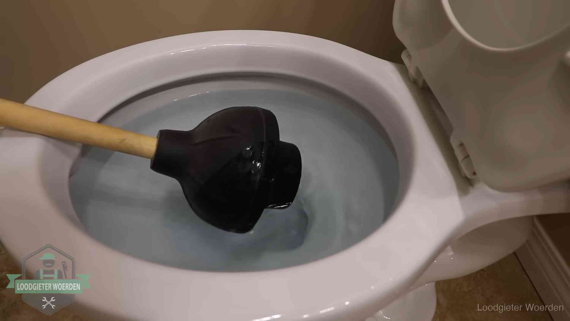 Wc vol water in Woerden Plopper in een wc-pot die vol water staat in Woerden